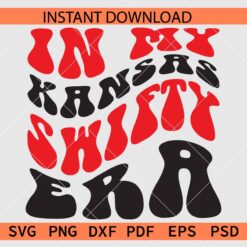 In my Kansas Swifty era Retro Wavy Text Décor SVG