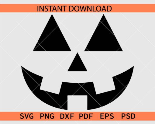 Jack O Lantern Face Décor SVG