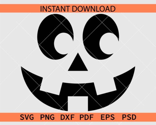 Jack O Lantern Face Vector SVG, Jack O Lantern Face Décor SVG