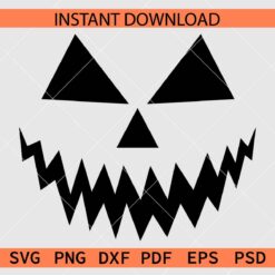 Jack O Lantern Pumpkin Face Vector SVG, Jack O Lantern Pumpkin Face Silhouette SVG