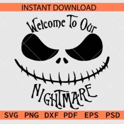 Jack Skellington Welcome tour nightmare Vector SVG