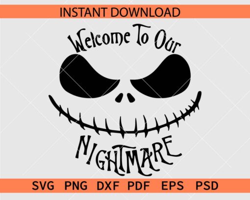 Jack Skellington Welcome tour nightmare Vector SVG