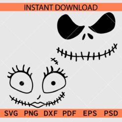 Jack and Sally Face bundle SVG