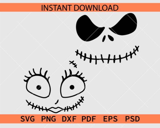 Jack and Sally Face bundle SVG