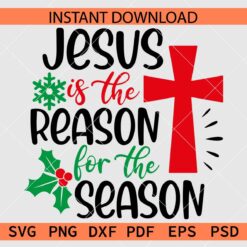 Jesus is the reason for the season mistletoe Décor SVG