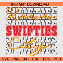 Kansas City Swifties Stacked SVG, KC Swifties Stacked Stencil SVG