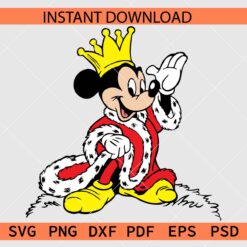 King Mickey Mouse Layered SVG, Disney King Clipart SVG