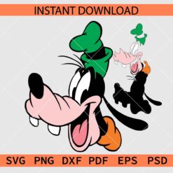 Layered Happy Goofy Head SVG, Walt Disney Goofy Laughing Clip Art SVG
