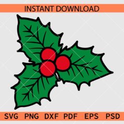 Layered Mistletoe fruits Vector SVG, Mistletoe Berries Clipart SVG