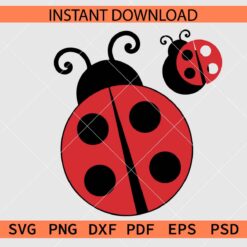 Layered lady bug Décor SVG, Lady bug Wing Spread Vector SVG