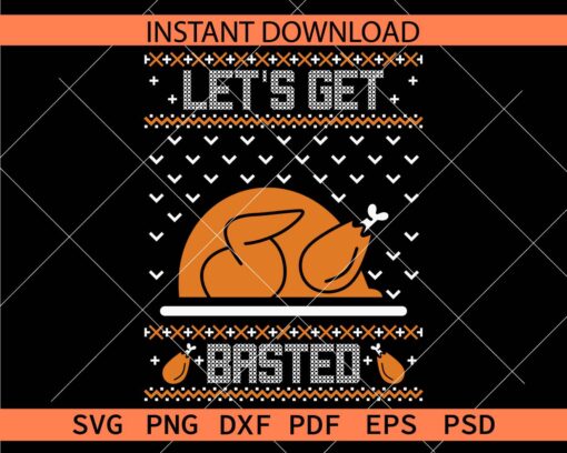 Lets Get Basted Tukey Illustration SVG