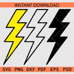 Lightning Bolt Bundle Vector SVG, Lightning Bolt Clipart SVG Bundle