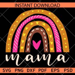 Mama Boho Rainbow SVG, Rainbow Mama Clip Art SVG