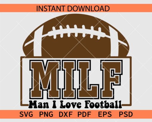 Man I love Football Leopard Print Décor SVG