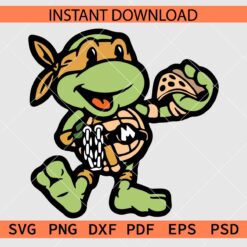 Michelangelo Ninja Turtle Pizza SVG