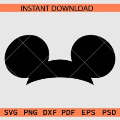 Mickey Ears Vector SVG, Mickey Ears Silhouette SVG