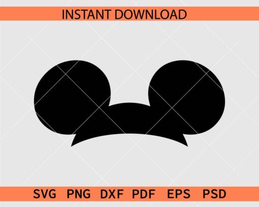 Mickey Ears Vector SVG, Mickey Ears Silhouette SVG