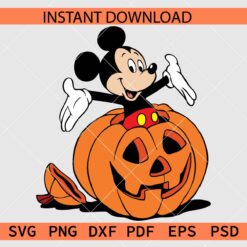 Mickey Halloween Pumpkin Vector SVG