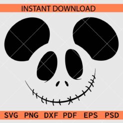 Mickey Jack Skellington Silhouette SVG