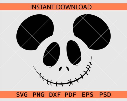 Mickey Jack Skellington Silhouette SVG