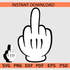 Mickey Mouse Finger Layered Vector SVG, Disney Finger Stencil SVG