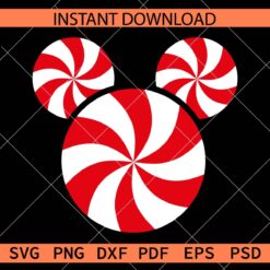 Mickey Mouse Peppermint Candy Clipart SVG
