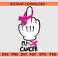 Mickey finger cancer Awareness layered SVG
