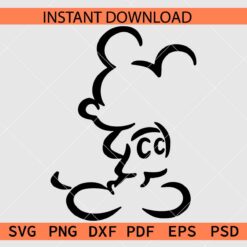 Mickey outline Vector SVG, Disney Line Art SVG