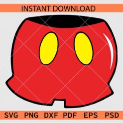Mickey pants Vector SVG, Disney Pants Décor SVG