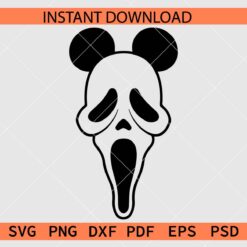 Mickey screaming ghost Clipart SVG