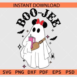 Minnie Ghost with Iced Coffee Boo Jee SVG