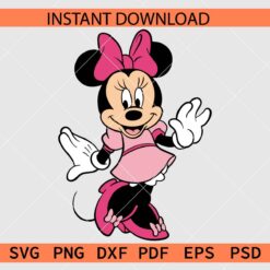 Minnie Mouse girl Vector SVG, Happy Disney Girl Décor SVG