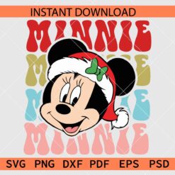 Minnie stacked retro text Vector SVG