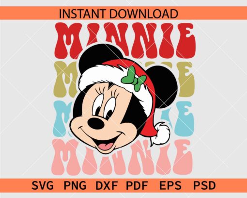 Minnie stacked retro text Vector SVG