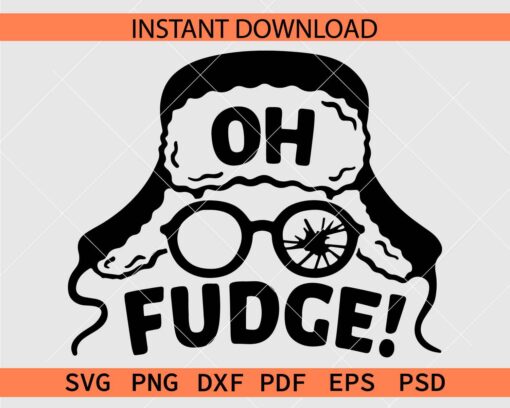 Oh Fudge Silhouette SVG, Oh Fudge Sunglasses Vector SVG