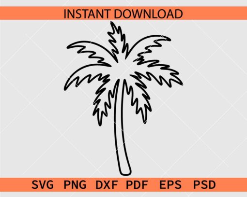 Palm Tree Vector SVG, Palm Tree Sketch SVG