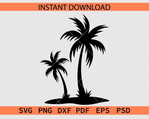 Palm Trees Icon SVG, Palm Trees Silhouette SVG