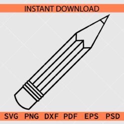 Pencil Stencil SVG, Pencil Sketch SVG, Pencil Drawing SVG