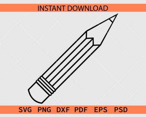 Pencil Stencil SVG, Pencil Sketch SVG, Pencil Drawing SVG