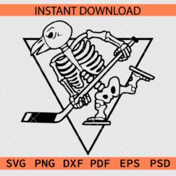 Pittsburgh Penguins Skeleton SVG, Pittsburgh Penguins Hockey SVG