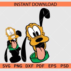 Pluto Dog Head layered Vector SVG