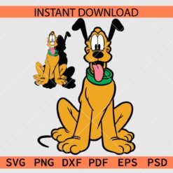 Pluto Dog Sitting Layered SVG, Disney Pluto Dog Sitting Vector SVG