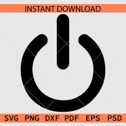 Power Button Icon SVG, Power Button Silhouette SVG