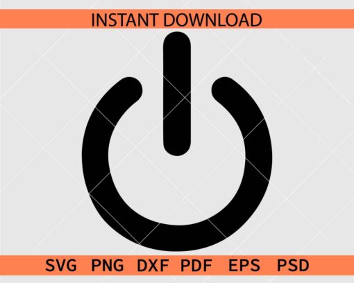 Power Button Icon SVG, Power Button Silhouette SVG