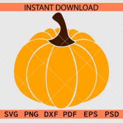 Pumpkin Color Décor SVG, Colored Pumpkin Vector SVG