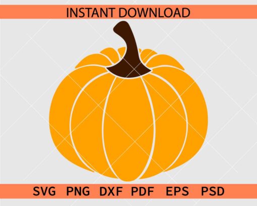 Pumpkin Color Décor SVG, Colored Pumpkin Vector SVG