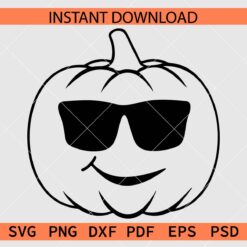 Pumpkin Face sunglasses Décor SVG