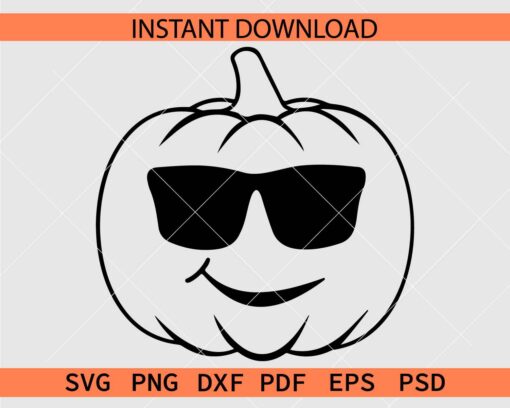 Pumpkin Face sunglasses Décor SVG