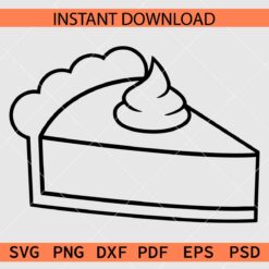 Pumpkin Pie Sketch SVG, Pumpkin Pie Outline SVG