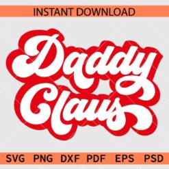 Retro Daddy Claus SVG, Daddy Claus Illustration SVG